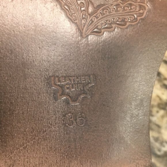 Free People Brady Natural Tan Leather Loafers Flats size 36/US 6 - Picture 13 of 15